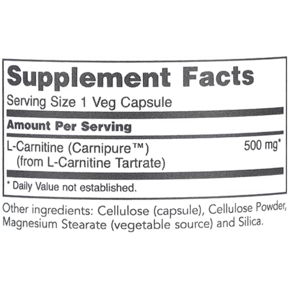 Карнітін Protocol for Life Balance L-Carnitine 500 mg 60 Veg Caps