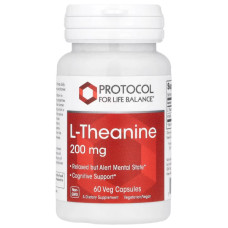 Теанін Protocol for Life Balance L-Theanine 200 mg 60 Veg Caps Теанін Protocol for Life Balance L-Theanine 200 mg 60 Veg Caps