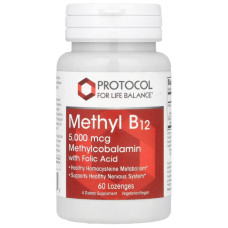 Вітамін Б12 Protocol for Life Balance Methyl B12 5000 mcg 60 Lozenges