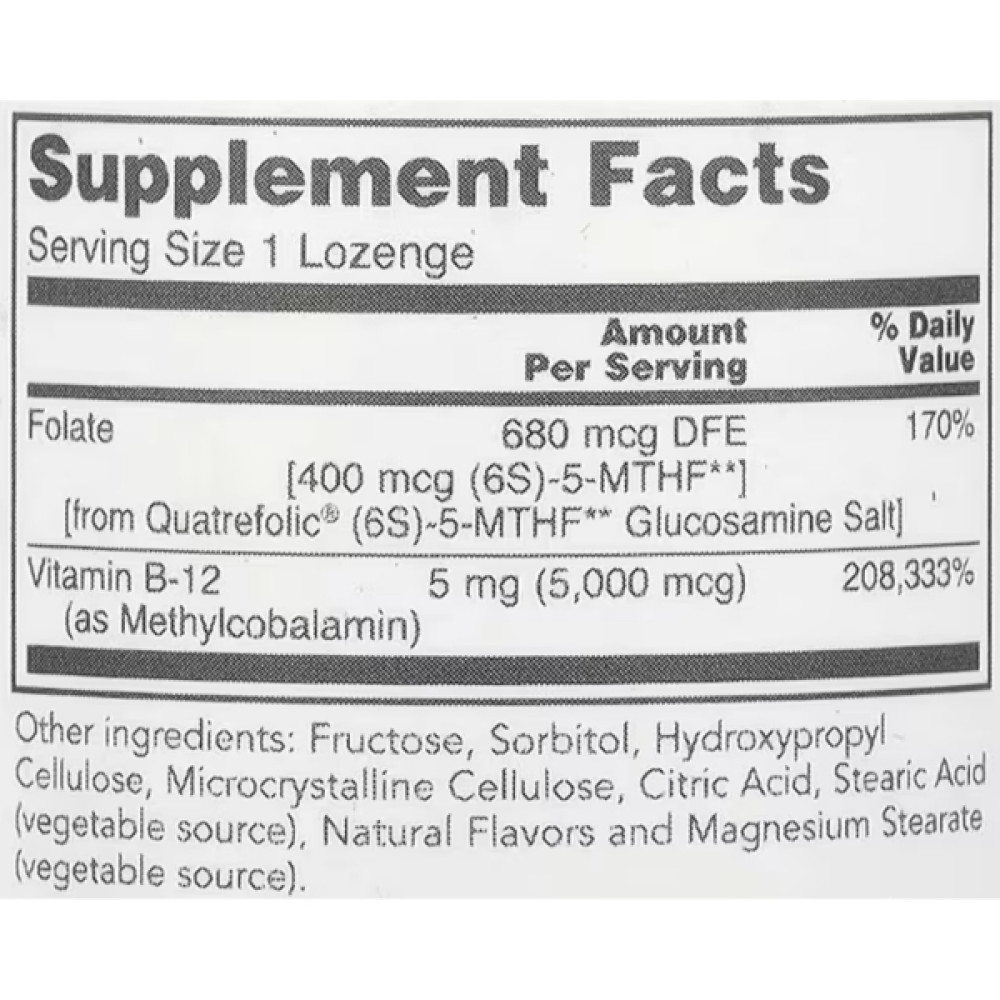 Вітамін Б12 Protocol for Life Balance Methyl B12 5000 mcg 60 Lozenges