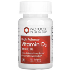 Вітамін D Protocol for Life Balance Vitamin D3 High Potency 10000 IU 120 Softgels Вітамін D Protocol for Life Balance Vitamin D3 High Potency 10000 IU 120 Softgels