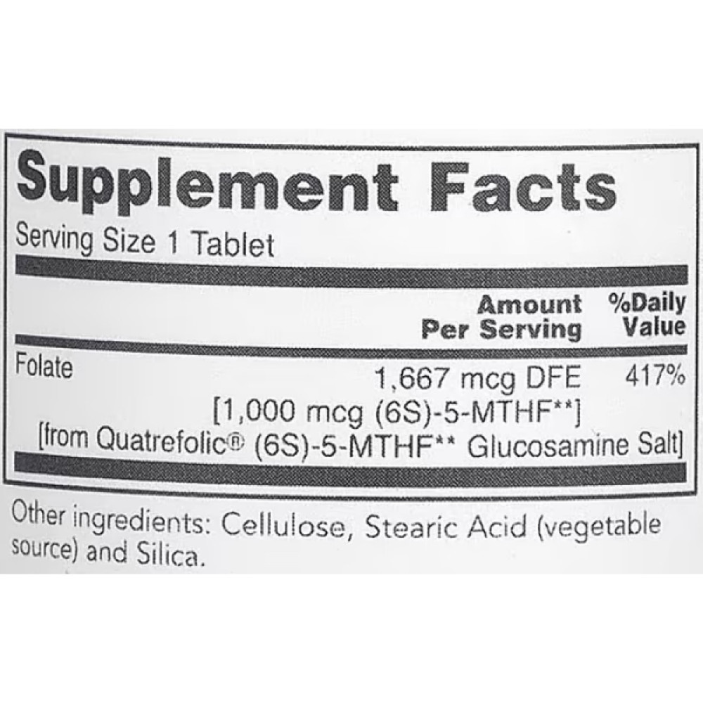 Фолієва кислота Protocol for Life Balance 5-Methyl Folate 1000 mcg 90 Tabs