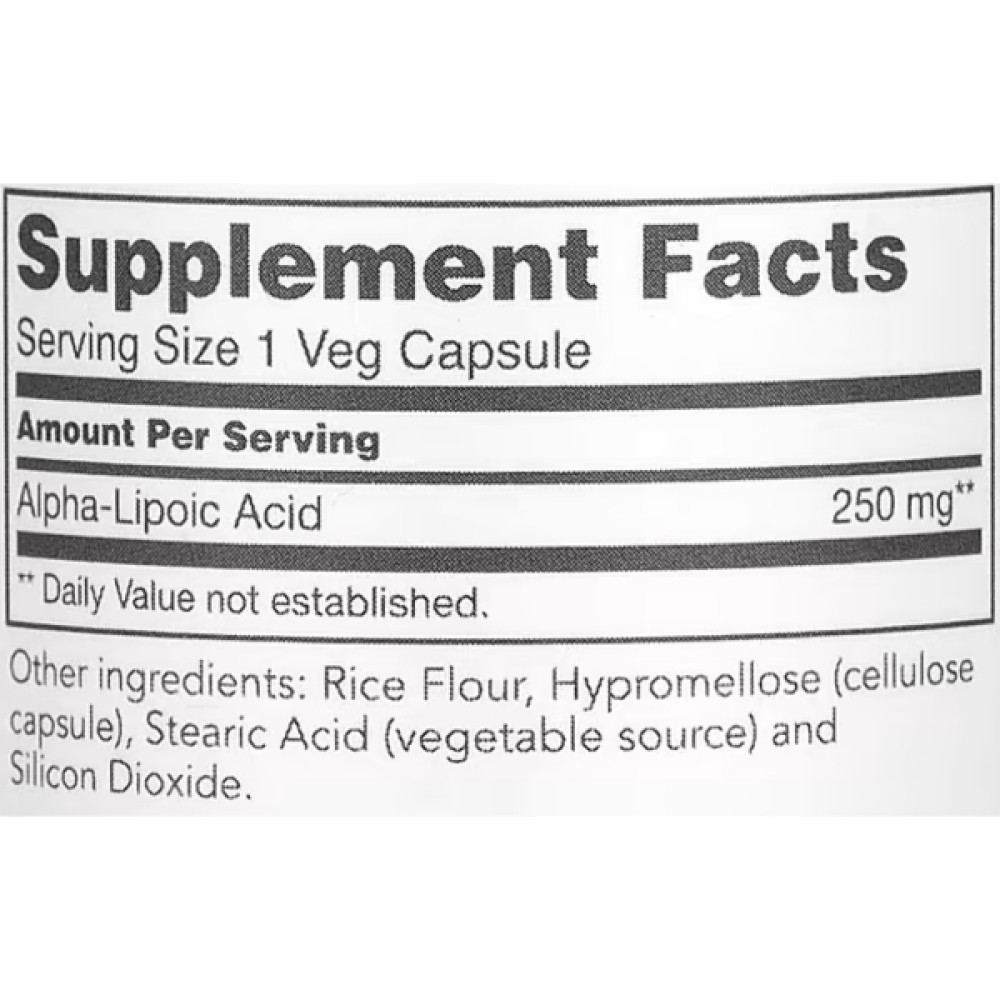 Альфа-ліпоєва кислота Protocol for Life Balance Alpha Lipoic Acid 250 mg 90 Veg Caps