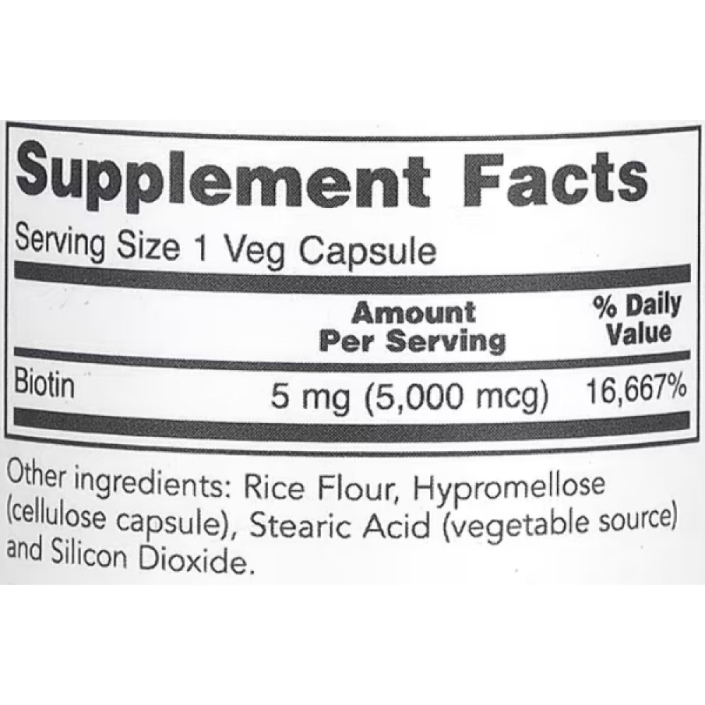 Біотин Protocol for Life Balance Biotin 5000 mcg 90 Veg Caps