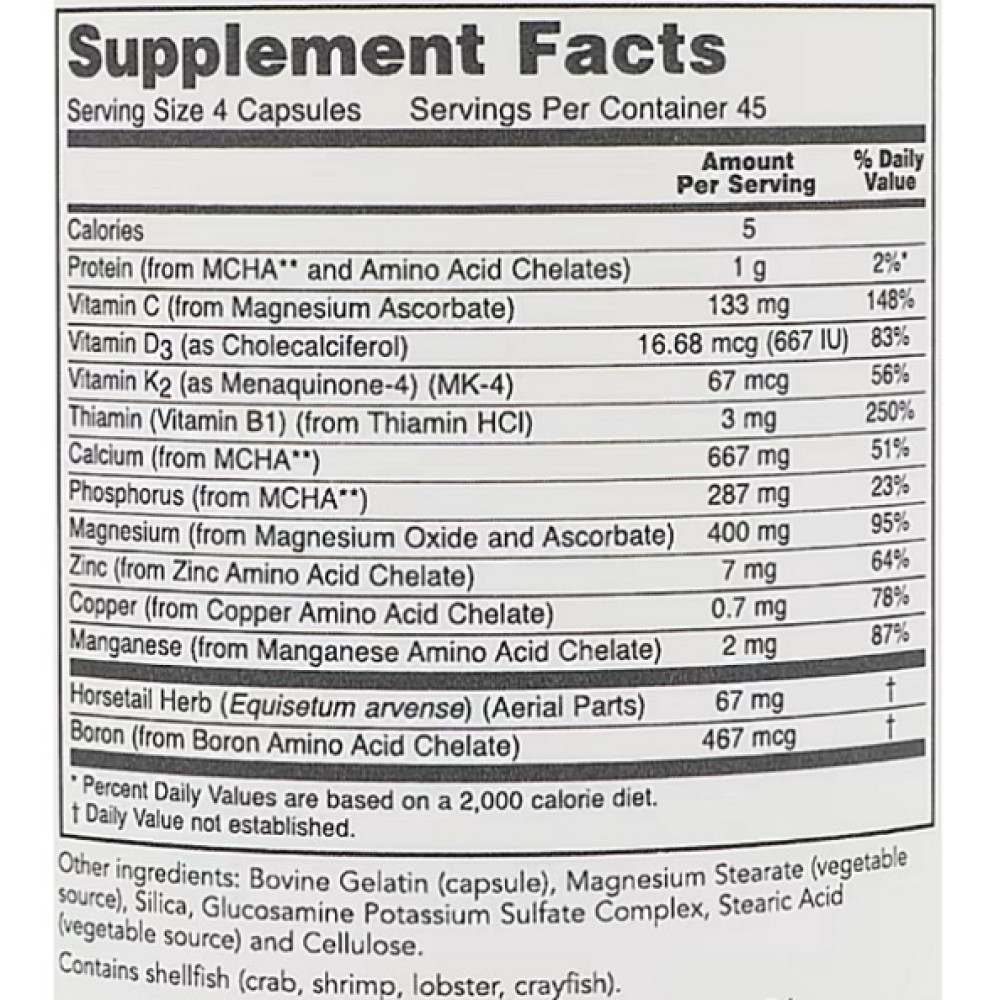 Комплекс для суглобів Protocol for Life Balance Bone Support 180 Caps