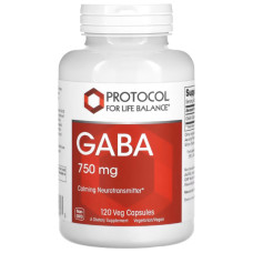 Амінокомплекс Protocol for Life Balance GABA 750 mg 120 Veg Caps