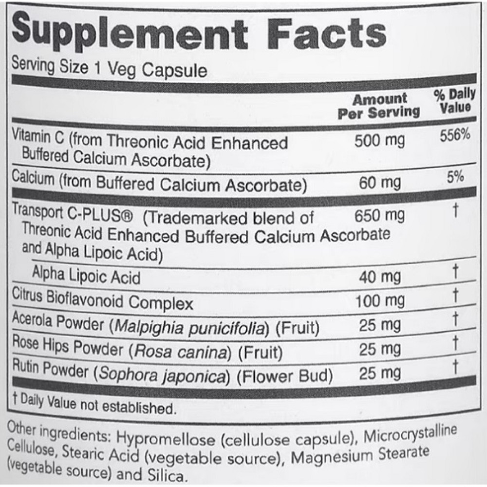 Вітамін C Protocol for Life Balance Protosorb-C 500 mg 100 Veg Caps