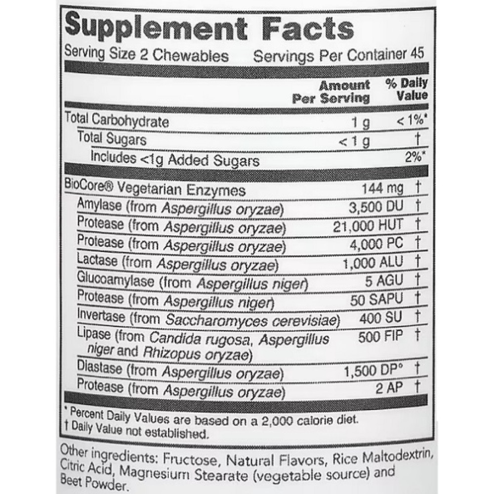 Травні ферменти Protocol for Life Balance ProtoZymes 90 Chewables