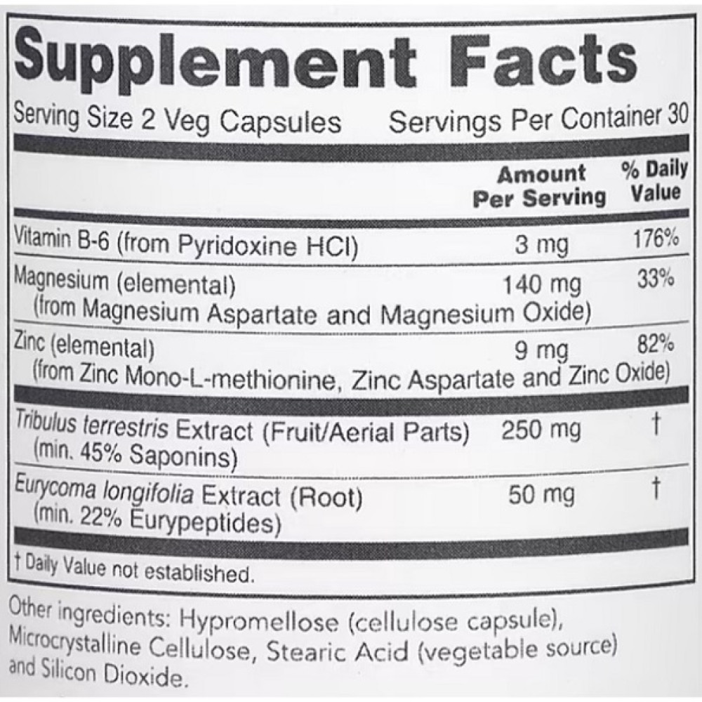 Комплекс для профілактики репродуктивної функції у чоловіків Protocol for Life Balance Virility For Men 60 Veg Caps