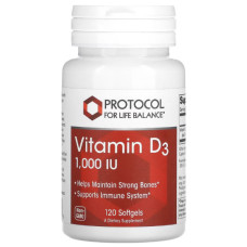 Вітамін D Protocol for Life Balance Vitamin D-3 1000 IU 120 Softgels