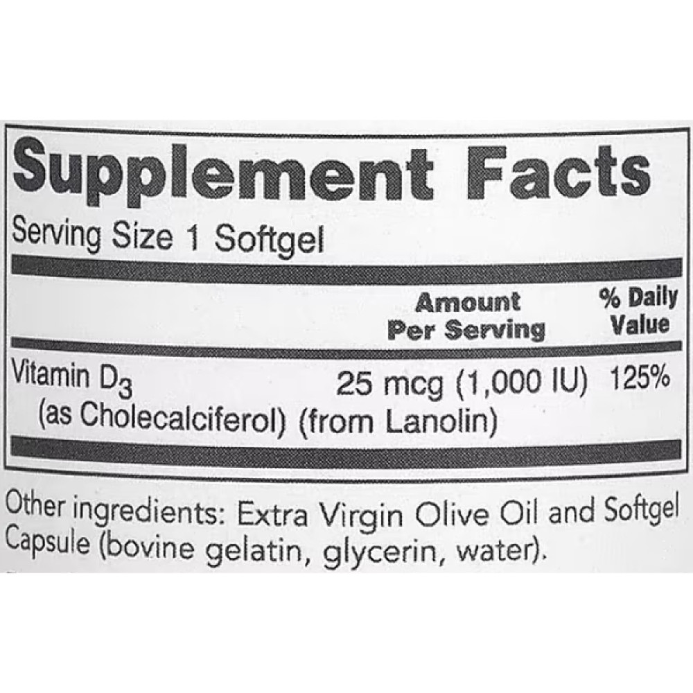 Вітамін D Protocol for Life Balance Vitamin D-3 1000 IU 120 Softgels