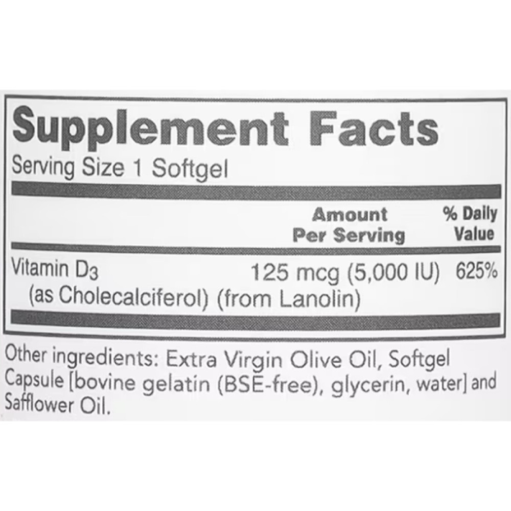 Вітамін D Protocol for Life Balance Vitamin D-3 5000 IU 30 Softgels