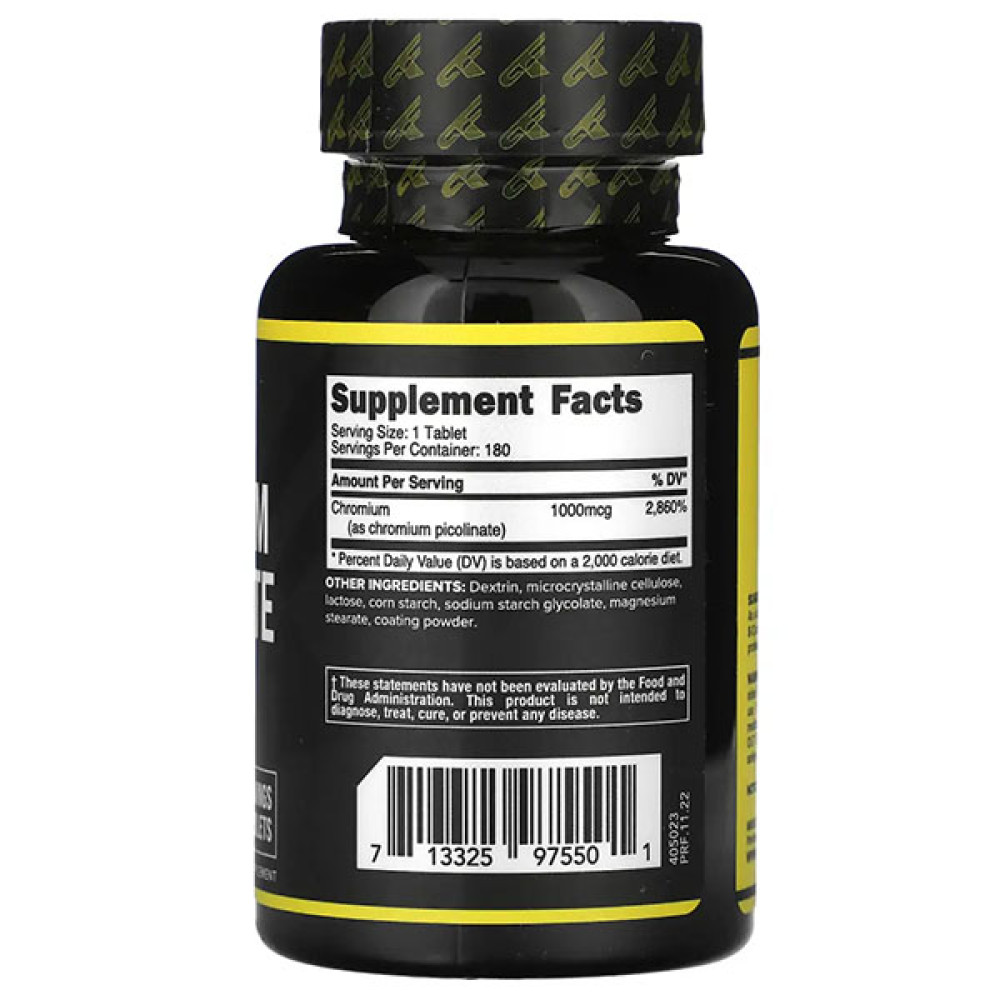 Мікроелемент Хром для спорту Primaforce Chromium Picolinate 1000 mg 180 Tabs