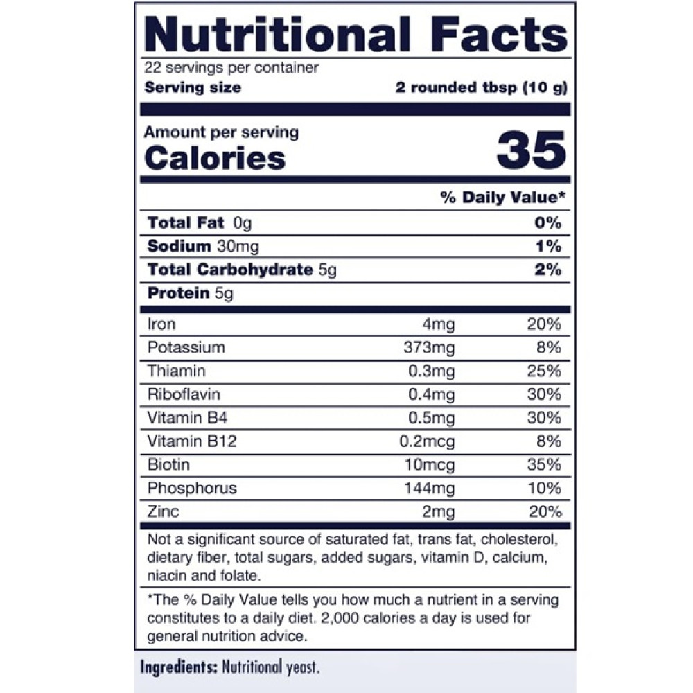 Пивні дріжджі KAL Imported Nutritional Yeast, Fine Flakes 220 g /10 servings/