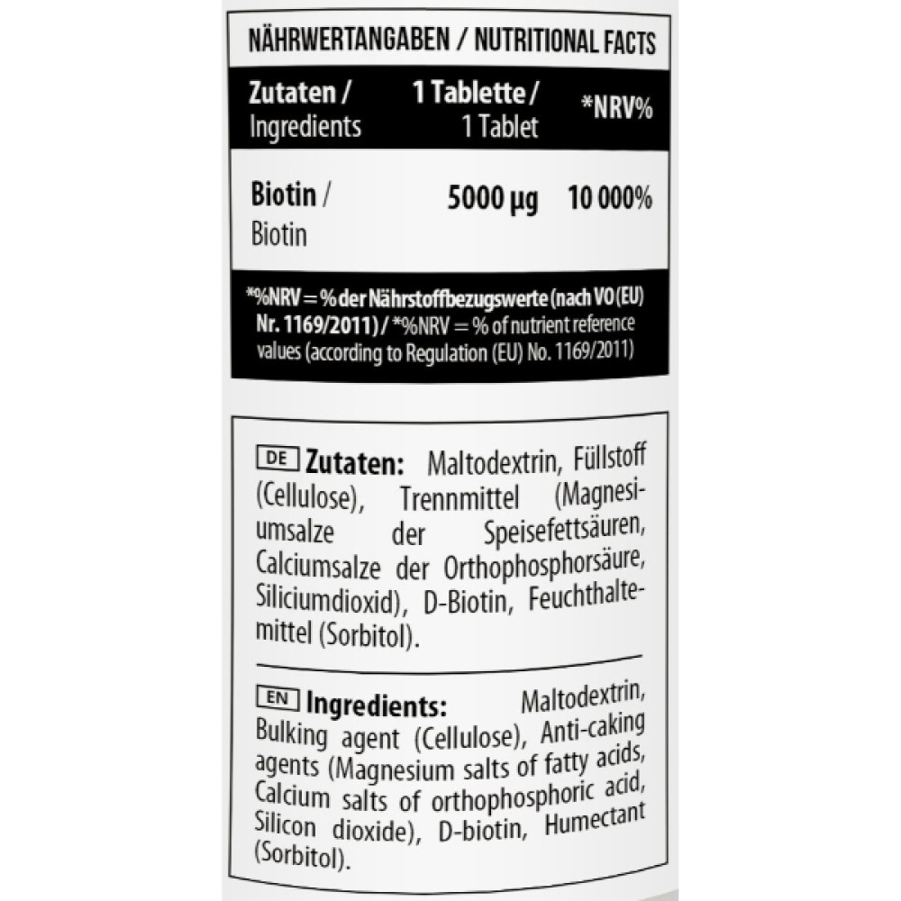 Вітамін B для спорту MST Nutrition Biotin 5000 100 Tabs