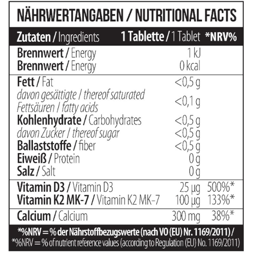Вітамінно-мінеральний комплекс для спорту MST Nutrition Calcium Citrate + Vitamin D3 + K2 MK7 60 Tabs