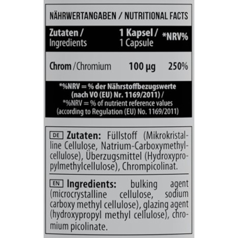 Мікроелемент Хром для спорту MST Nutrition Chromium Picolinate 100 Caps