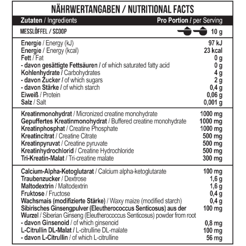 Креатин комплекс MST Nutrition Creatine Kick 500 g /50 servings/ Green Apple