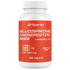 Хондропротектор (для спорту) Sporter Glucosamine & Chondroitin + MSM + Boswellia 120 Tabs