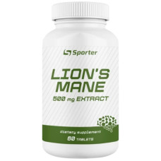 Натуральна добавка для спорту Sporter Lions Mane 500 mg 60 Tabs