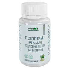 Клітковина GreenSet Псілліум (Psyllium) - Роздратований Кишечник. Дисбактеріоз 60 капсул