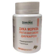 Урологічний препарат GreenSet Дика Морква (Fructus Dauci Carotae) - Даукарон - Уролітіази, Кардіодопомога 60 капсул