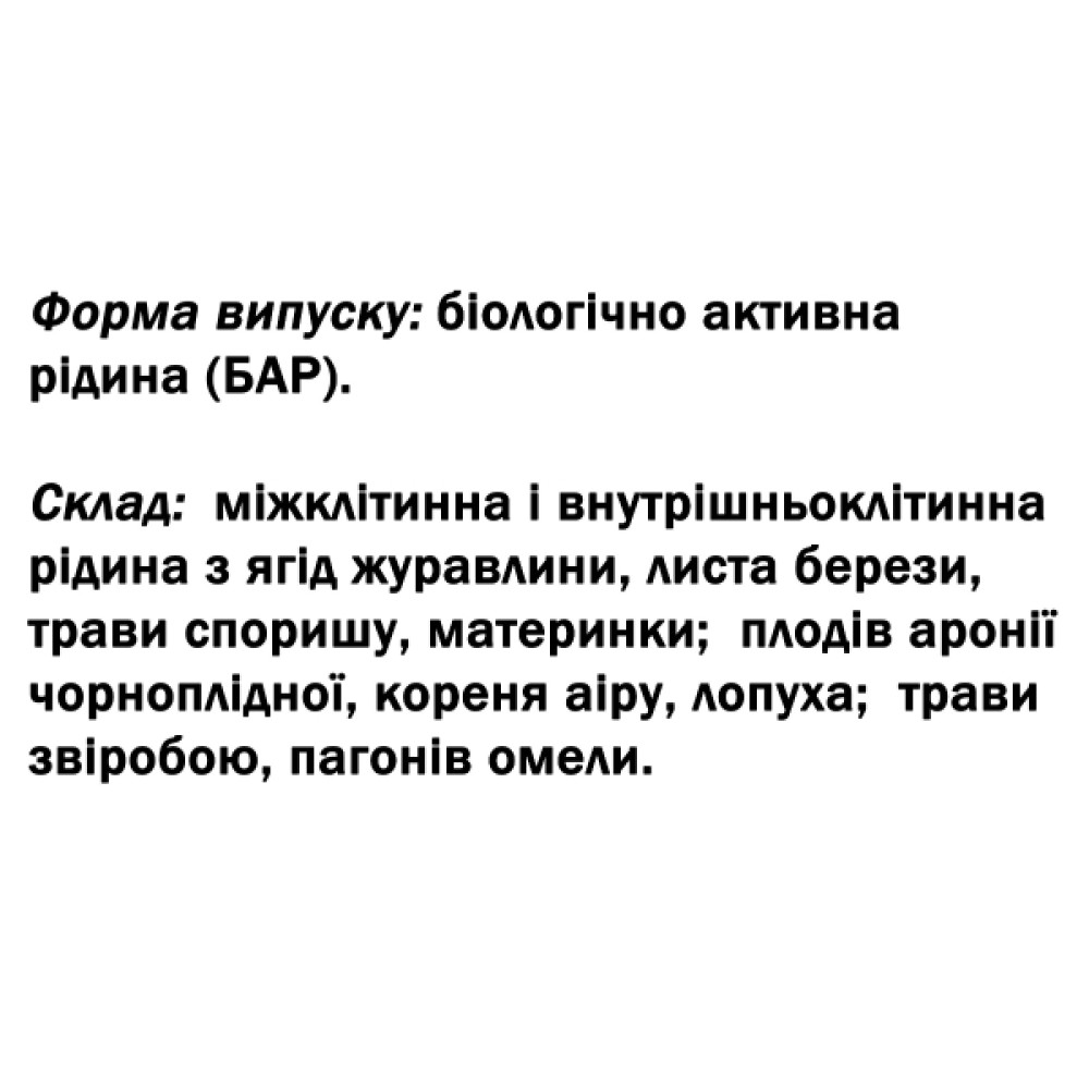Урологічний препарат DanikaFarm БАР Журавлина Уронефросан (нирковий) 100 мл