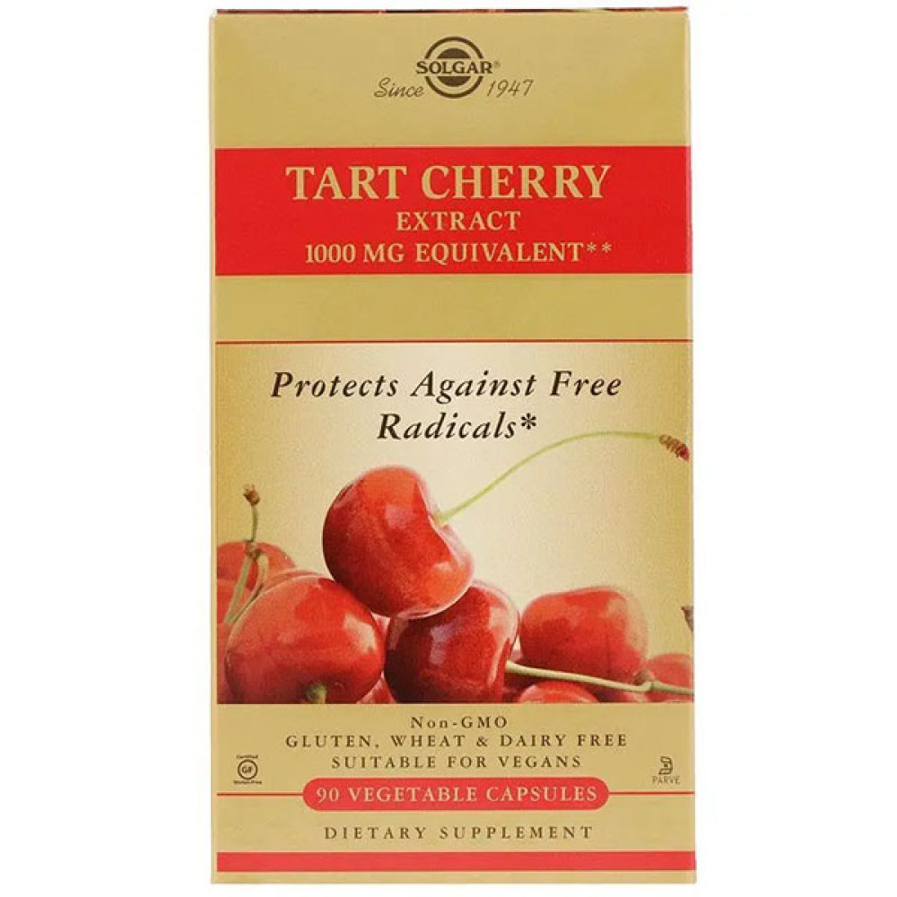 Антиоксидант Solgar Tart Cherry Extract 1000 mg 90 Veg Caps