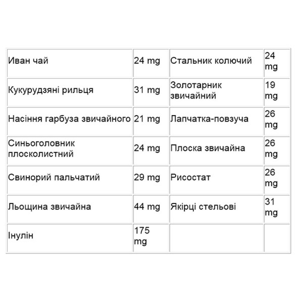 Комплекс для здоров'я передміхурової залози Tomil Herb Prostatine 500 mg 120 Tabs