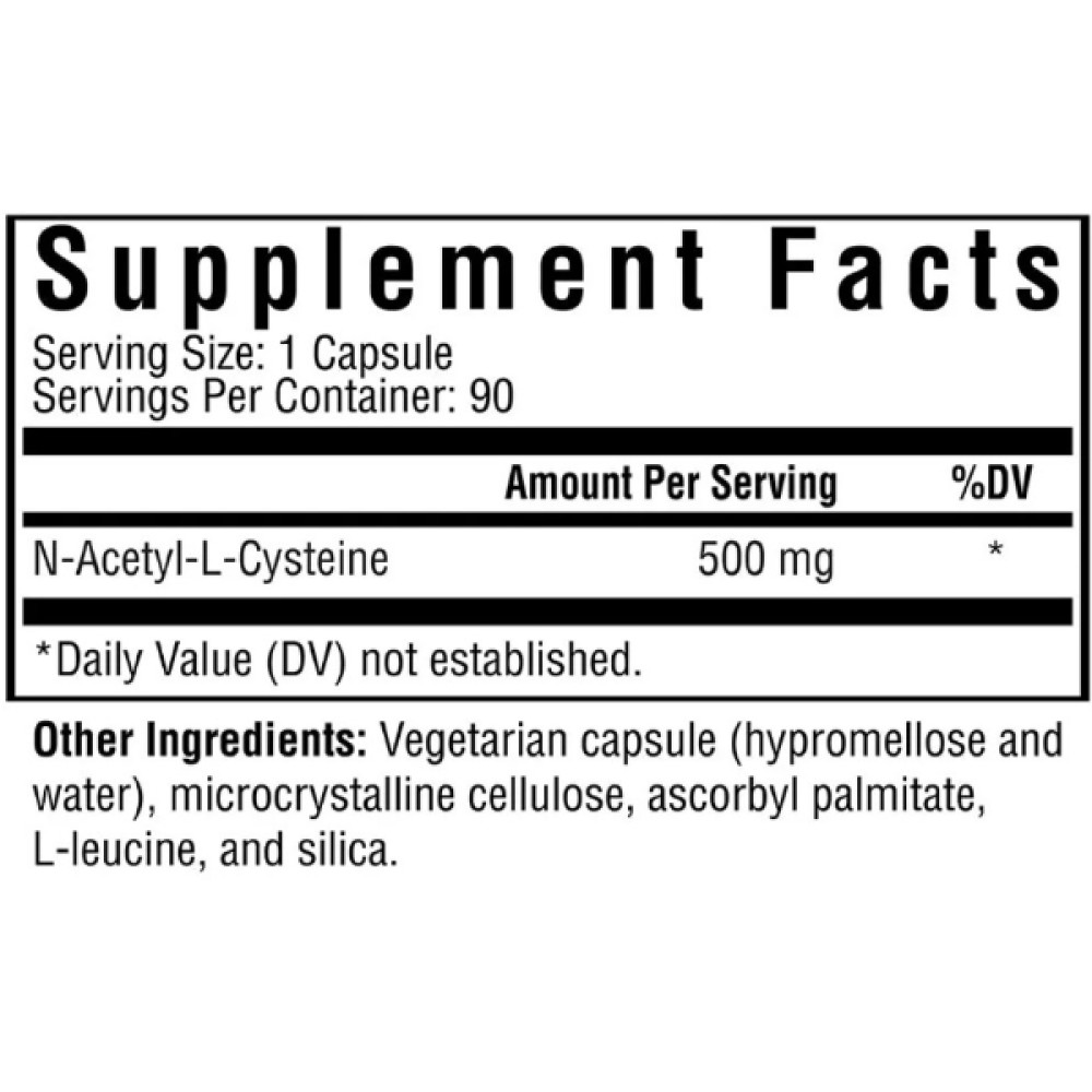 Ацетилцистеїн Seeking Health N-Acetyl-L-Cysteine 500 mg 90 Veg Caps