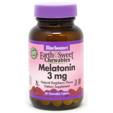 Мелатонін для сну Bluebonnet Nutrition Earth Sweet Chewables Melatonin 3 mg 60 Chewable Tabs Raspberry Мелатонін для сну Bluebonnet Nutrition Earth Sweet Chewables Melatonin 3 mg 60 Chewable Tabs Raspberry