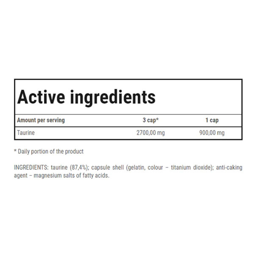 Таурін для спорту Trec Nutrition Taurine 900 90 Caps