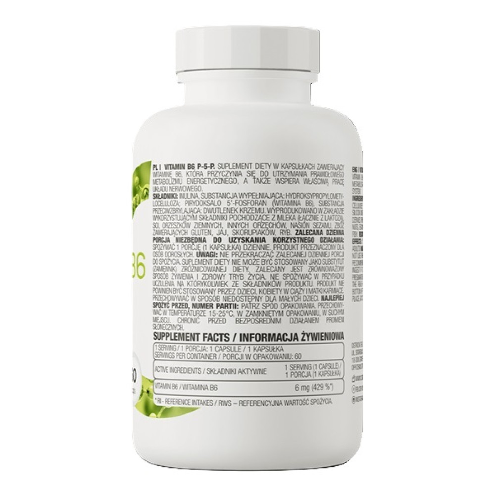 Вітамін B для спорту OstroVit Vitamin B6 P-5-P 60 Caps