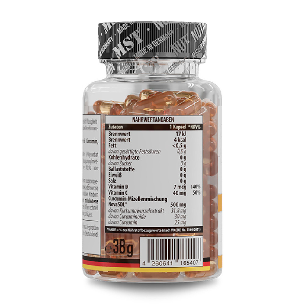 Куркумін для спорту MST Nutrition Curcumin NovaSOL 60 Caps