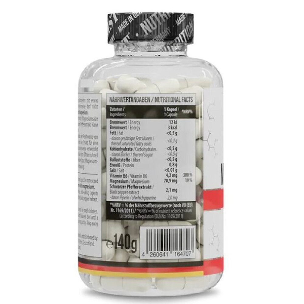 Вітамінно-мінеральний комплекс для спорту MST Nutrition Magnesium Taurate + Vitamin B6 120 Caps