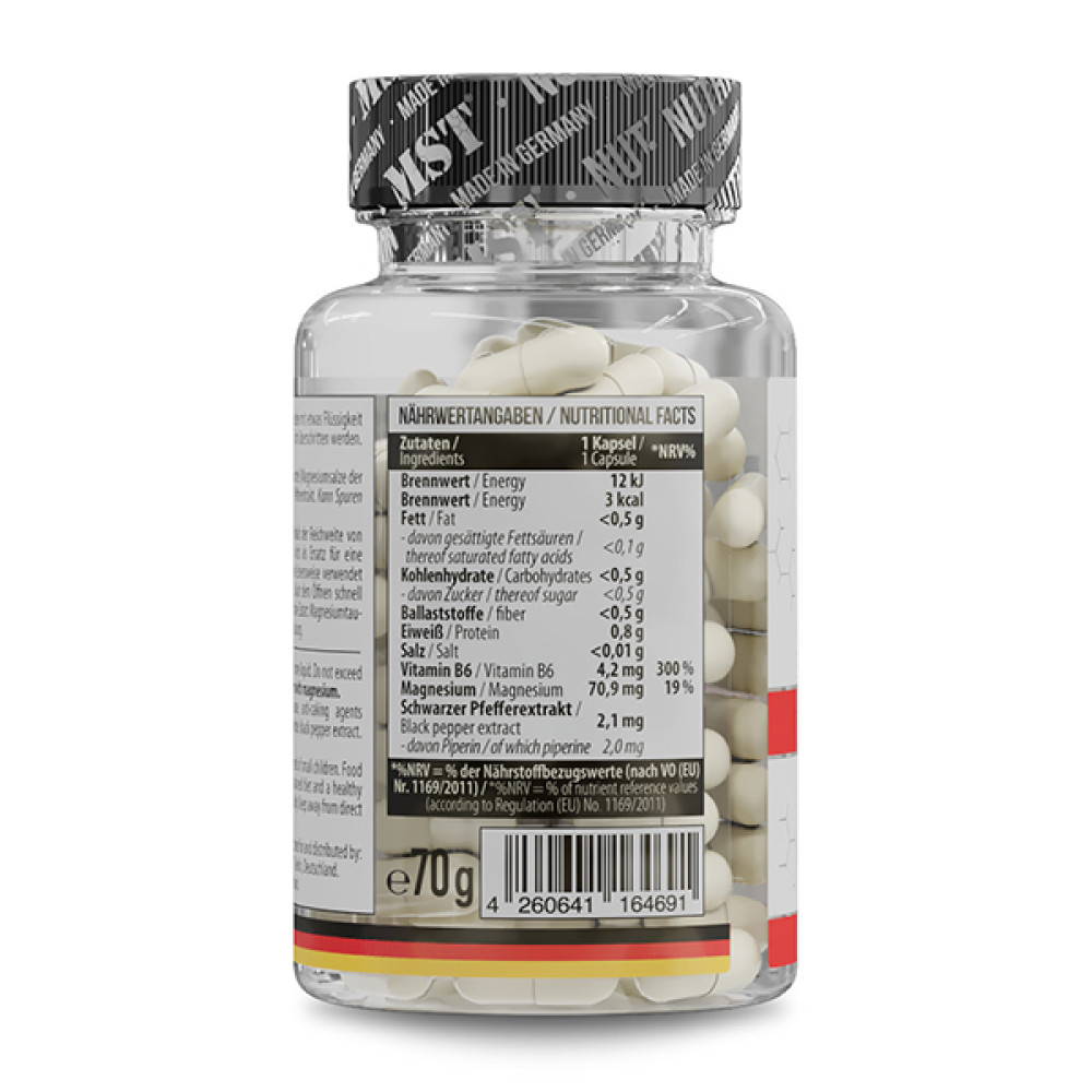Вітамінно-мінеральний комплекс для спорту MST Nutrition Magnesium Taurate + Vitamin B6 60 Caps