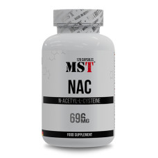 Ацетилцистеїн (NAC) для спорта MST Nutrition NAC 120 Caps