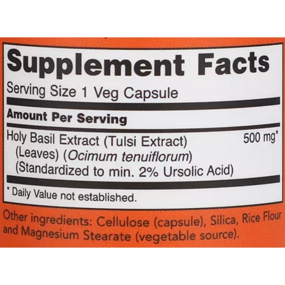 Комплекс для сну NOW Foods Holy Basil Extract 90 Veg Caps