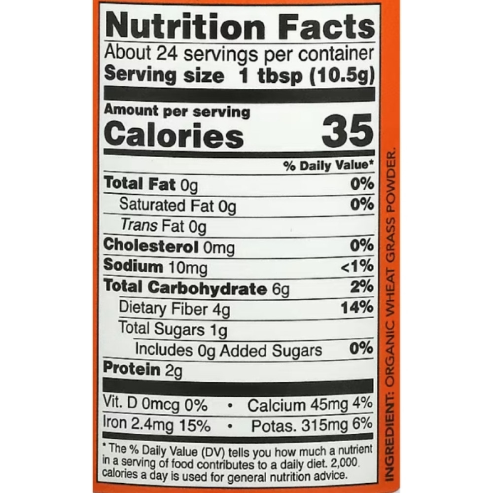 Клітковина NOW Foods Certified Organic Wheat Grass, Pure Powder 255 g /24 servings/