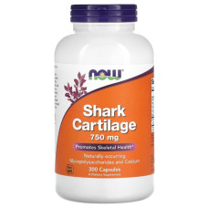 Акулячий хрящ NOW Foods Shark Cartilage 750 mg 300 Caps