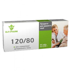 Комплекс для профілактики тиску та кровообігу Elit-Pharm 120\80 40 Tabs