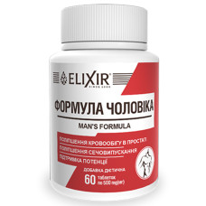 Комплекс для здоров'я передміхурової залози Elixir Man`s Formula 60 Tabs
