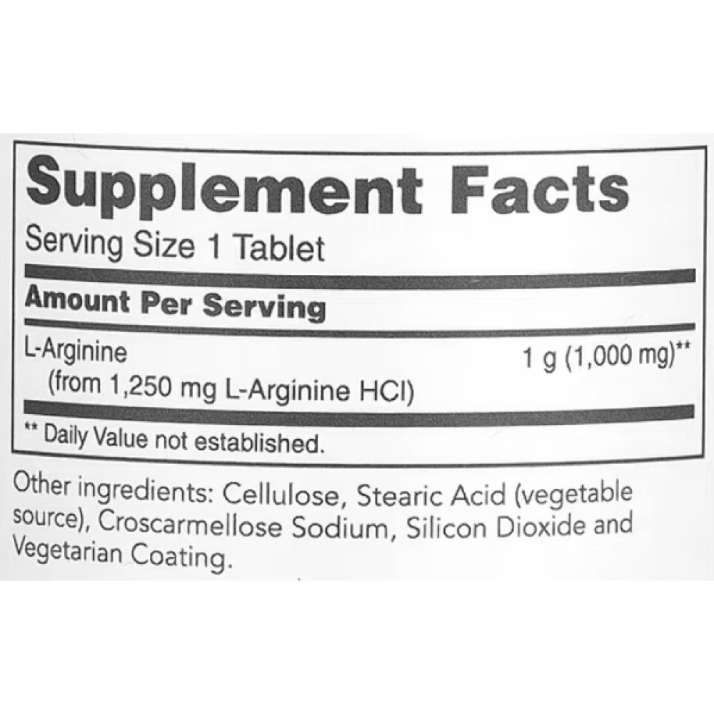 Аргінін Protocol for Life Balance Arginine 1000 mg 120 Tabs