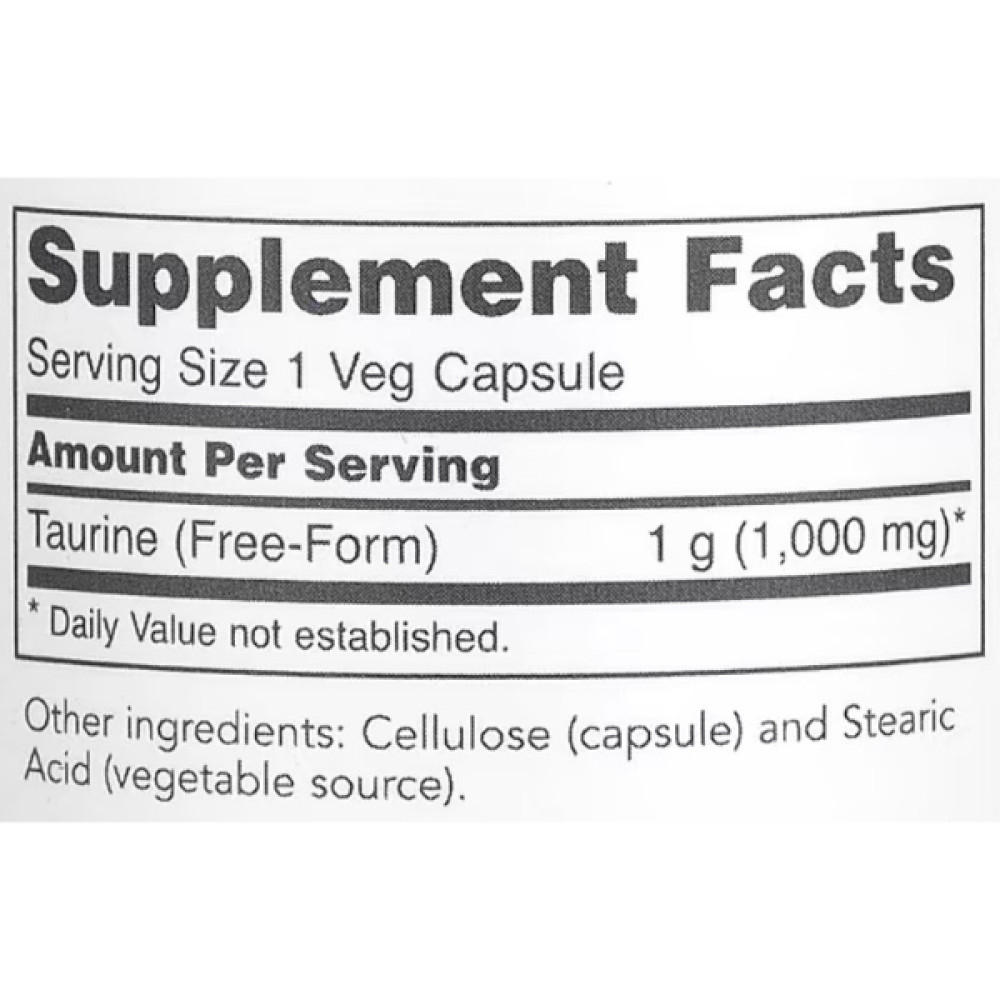 Таурін Protocol for Life Balance Taurine 1000 mg 100 Veg Caps