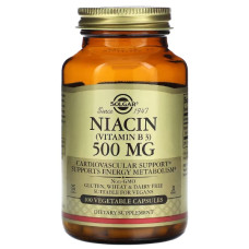 Ніацін Solgar Niacin (Vitamin B 3) 500 mg 100 Veg Caps