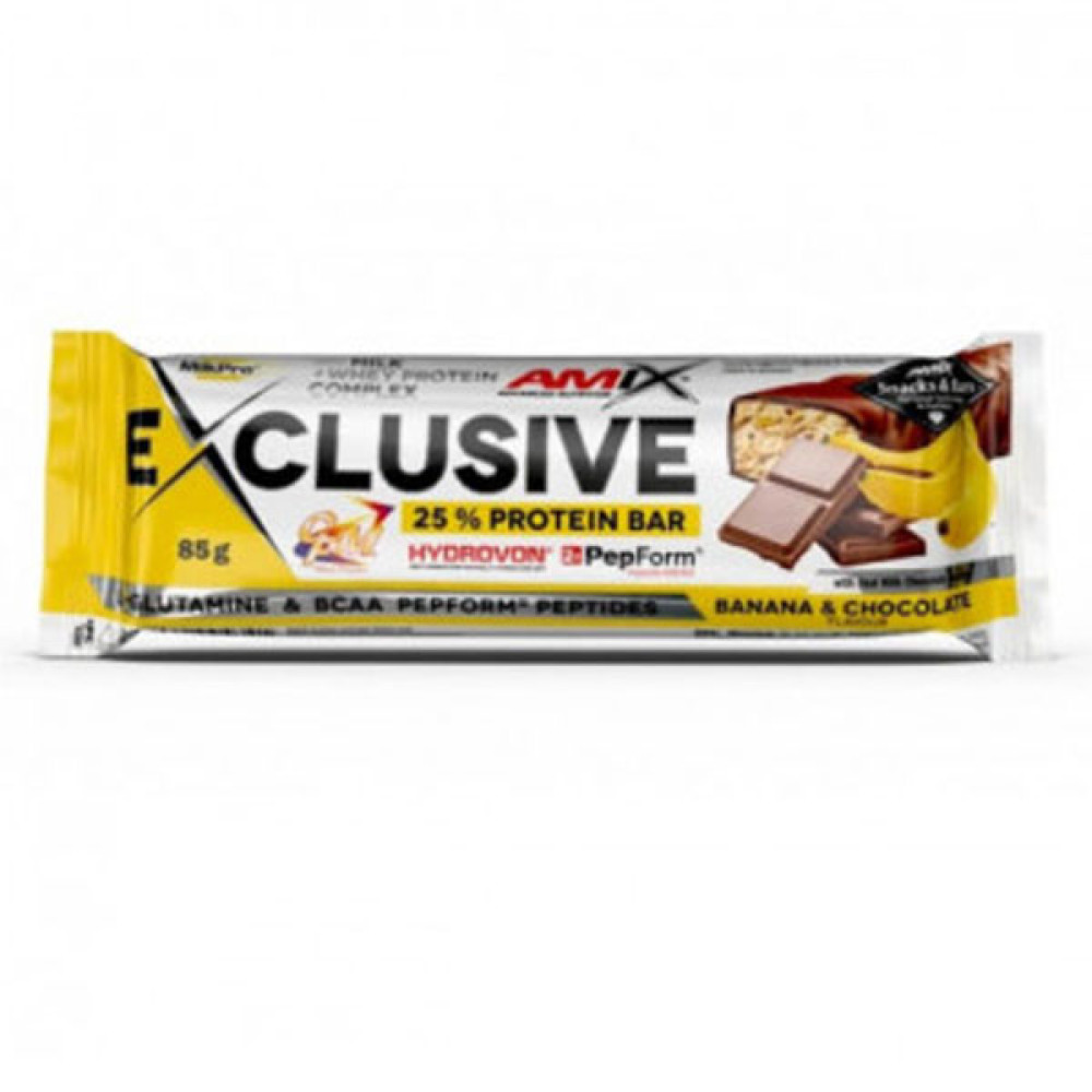 Протеїновий батончик Amix Nutrition Exclusive Protein Bar 12 х 85 g Banana Chocolate