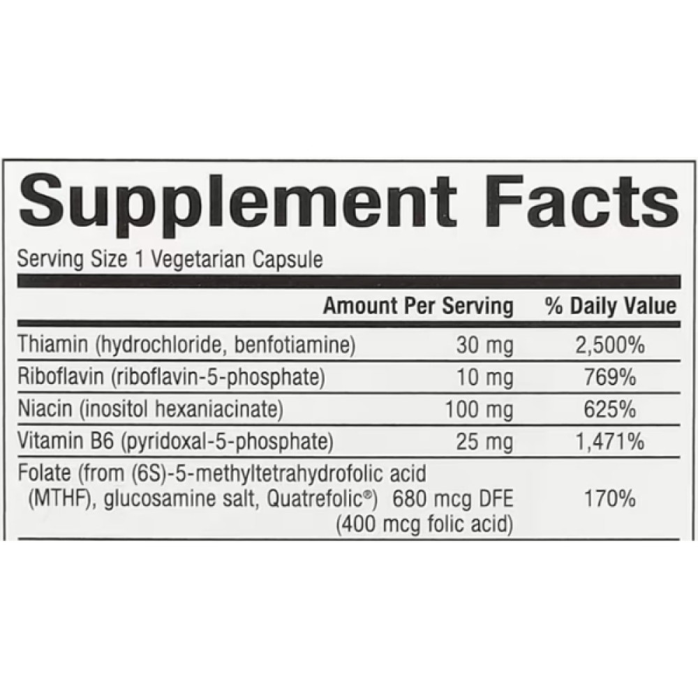 В комплекс Natural Factors BioCoenzymated Active B Complex 60 Veg Caps