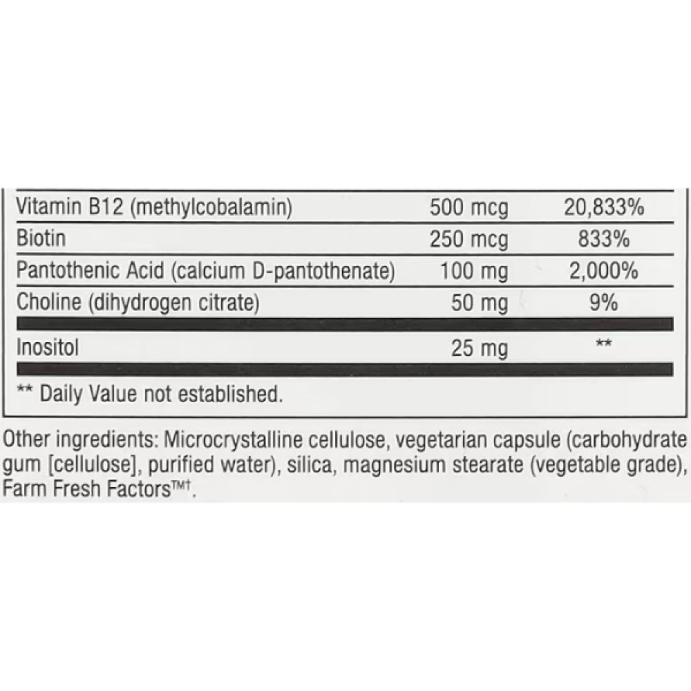В комплекс Natural Factors BioCoenzymated Active B Complex 60 Veg Caps