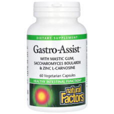 Покращення роботи кишечника Natural Factors Gastro-Assist with Mastic Gum, Saccharomyces Boulardii & Zinc L-Carnosine 60 Veg Caps