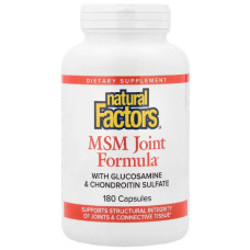Препарат для суглобів та зв'зок Natural Factors MSM Joint Formula with Glucosamine & Chondroitin Sulfate 180 Caps